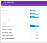 Recommended settings for options found in Divi > General > Performance.