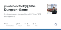 jmwhitworth's pygame dungeon game git repository banner